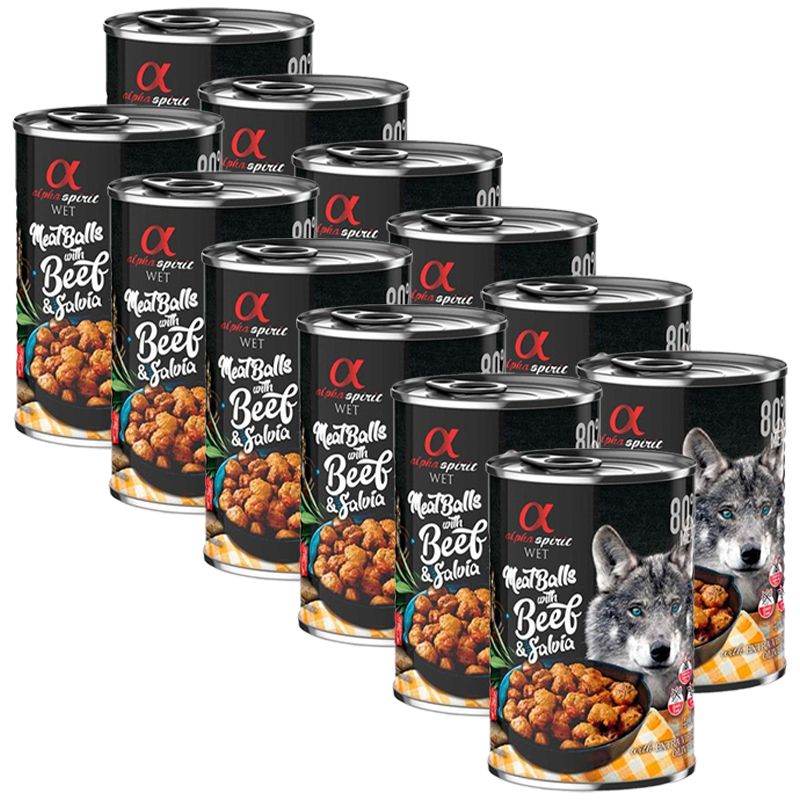Alpha Spirit Meatballs - Goveđe mesne okruglice sa kaduljom 12 x 400 g