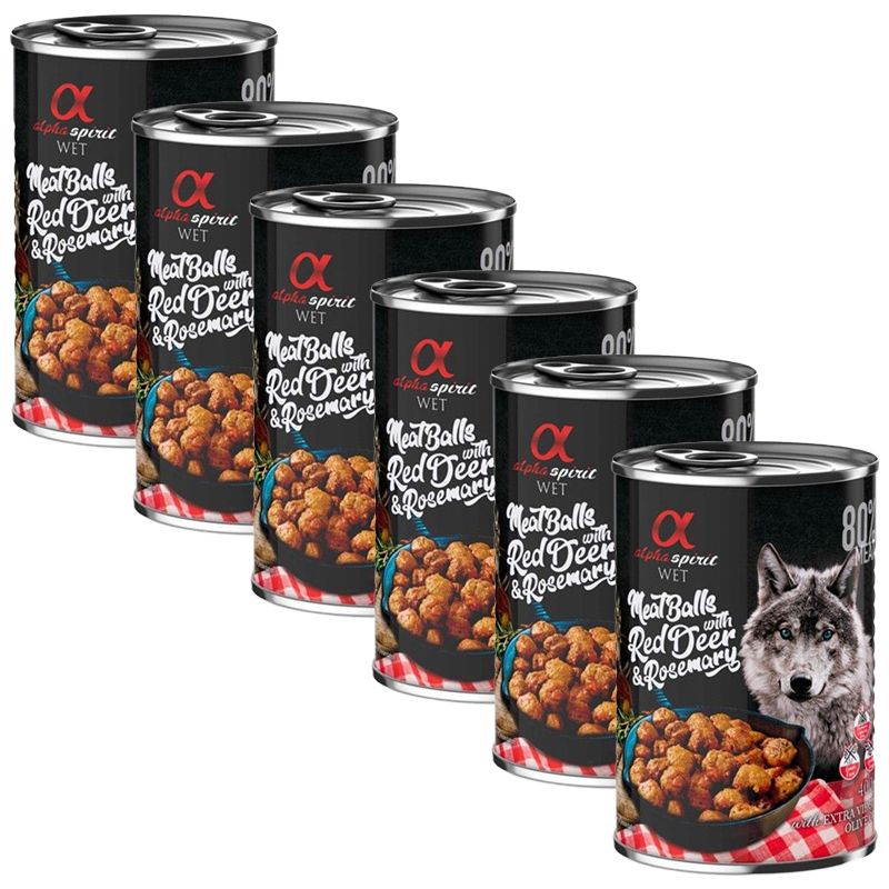 Alpha Spirit Mesne kuglice - Jelen s ružmarinom 6 x 400 g