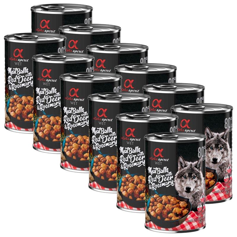 Alpha Spirit Mesne kuglice - Jelen s ružmarinom 12 x 400 g