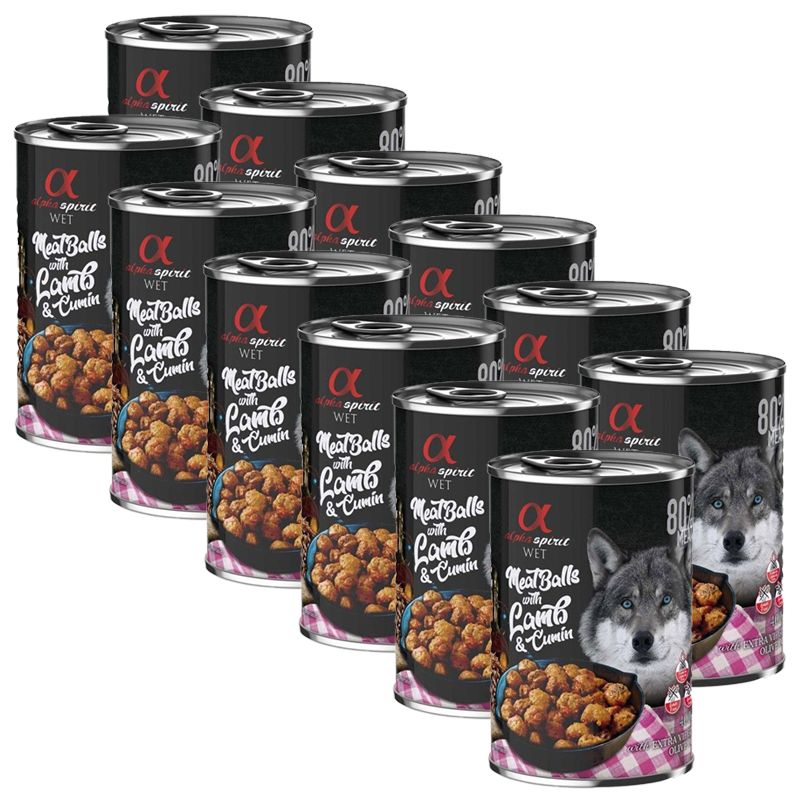 Alpha Spirit Meatballs - Janjetina kuglice s rimskom komoračem 12 x 400 g