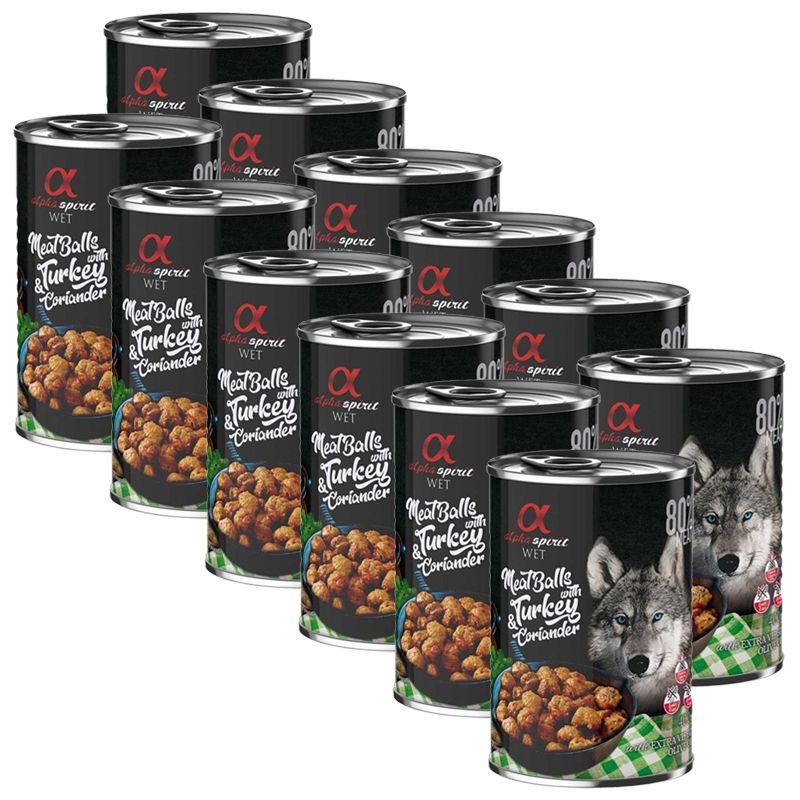 Alpha Spirit Meatballs - Puretina s korijanderom 12 x 400 g