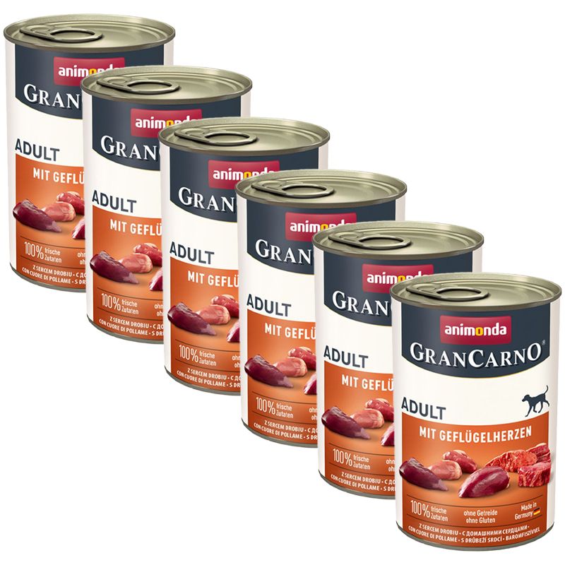 Animonda GranCarno Original Adult - svinjetina i pileća srca 6 x 400g