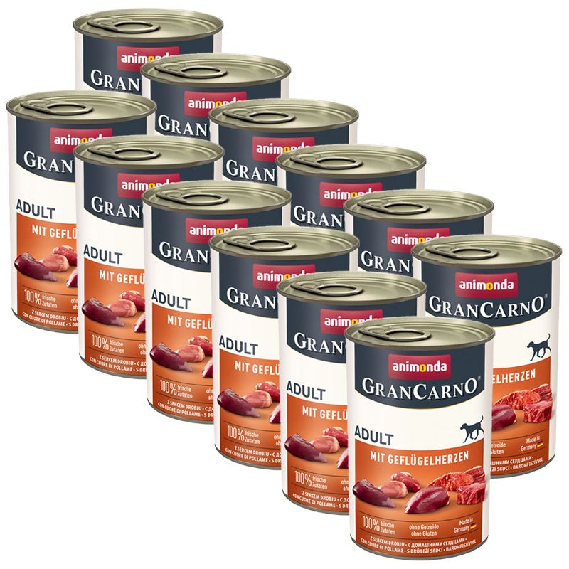 Animonda GranCarno Original Adult - svinjska i pileća srca 12 x 400g