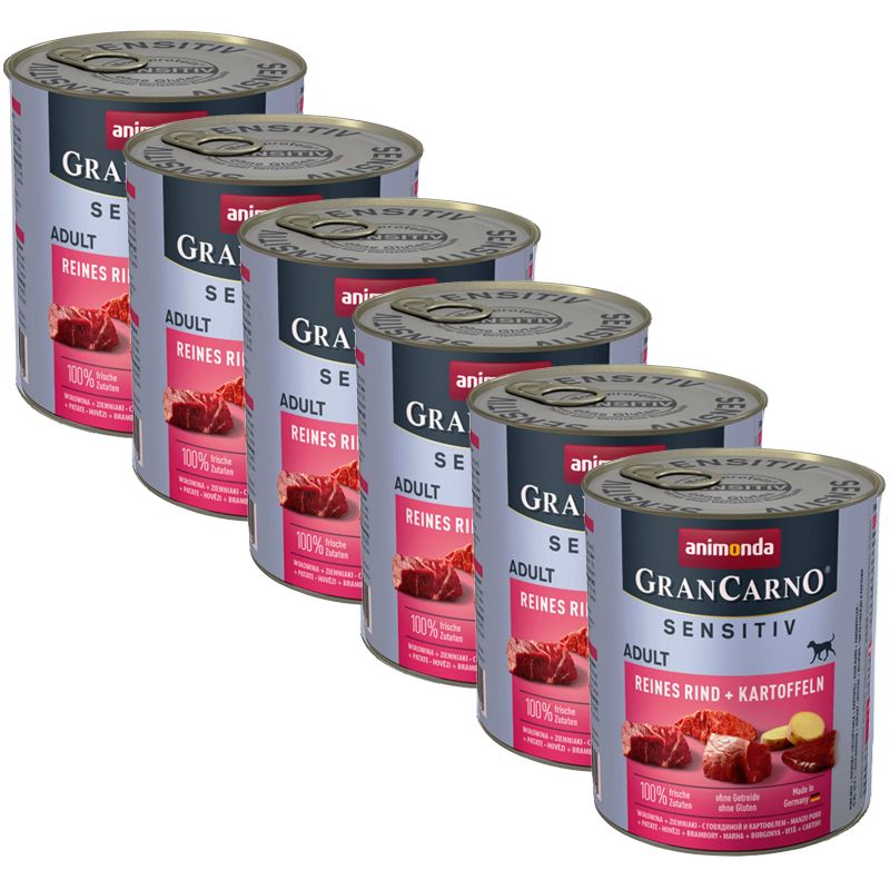 Animonda GranCarno Sensitiv Adult - govedina s krumpirom 6 x 800g