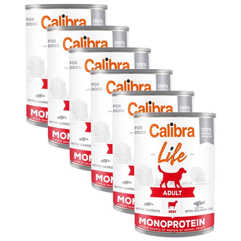 Calibra Dog Life Adult Beef with Carrots 6 x 400 g