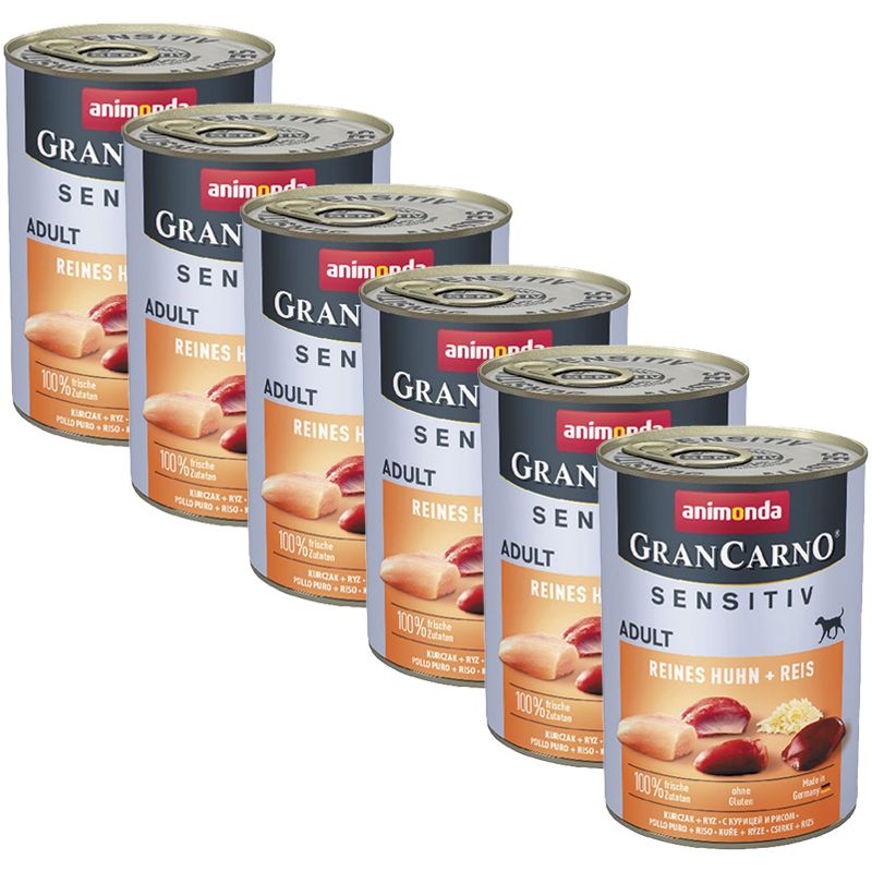 Animonda GranCarno Sensitiv Adult - piletina s rižom 6 x 400g