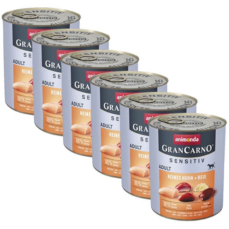 Animonda GranCarno Sensitiv Adult - piletina s rižom 6 x 800g