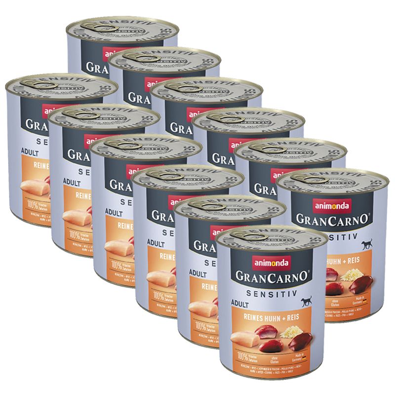 Animonda GranCarno Sensitiv Adult - piletina s rižom 12 x 800g