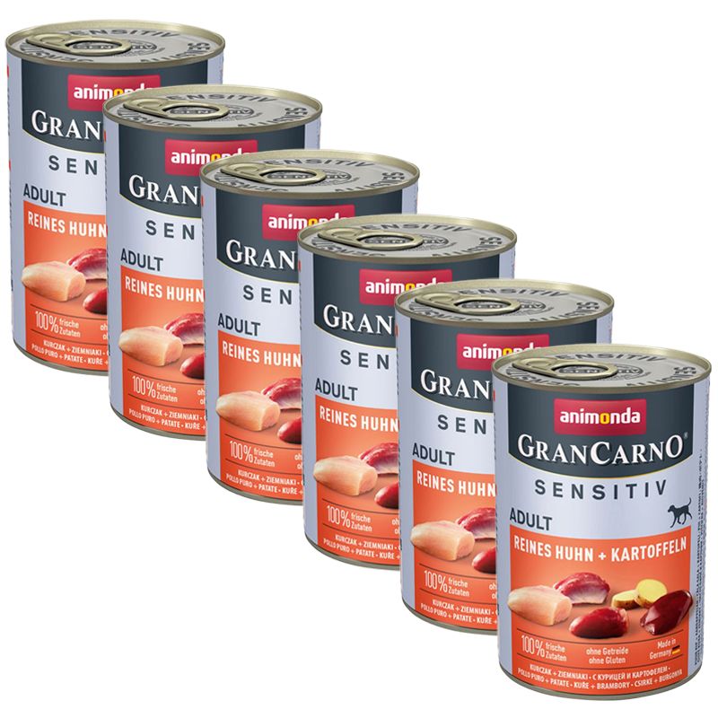 Animonda GranCarno Sensitiv Adult - piletina s krumpirom 6 x 400g