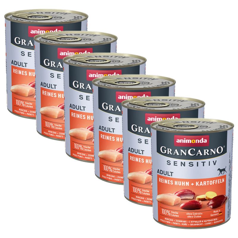 Animonda GranCarno Sensitiv Adult - piletina s krumpirom 6 x 800g