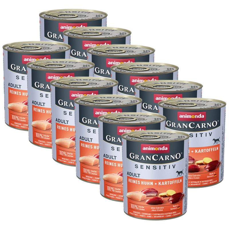 Animonda GranCarno Sensitiv Adult - piletina s krumpirom 12 x 800g