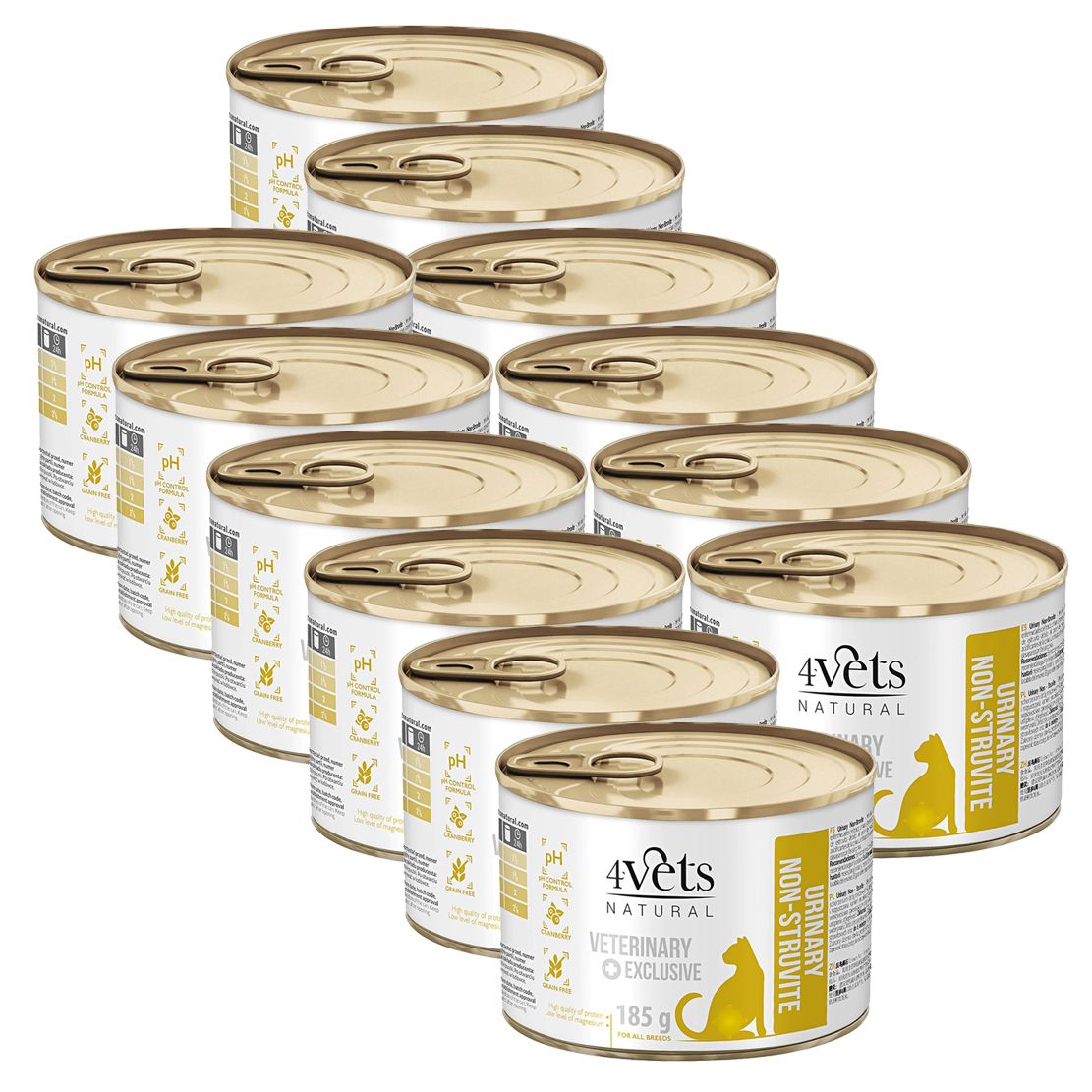 4Vets Cat Natural Veterinary Exclusive URINARY 12 x 185 g
