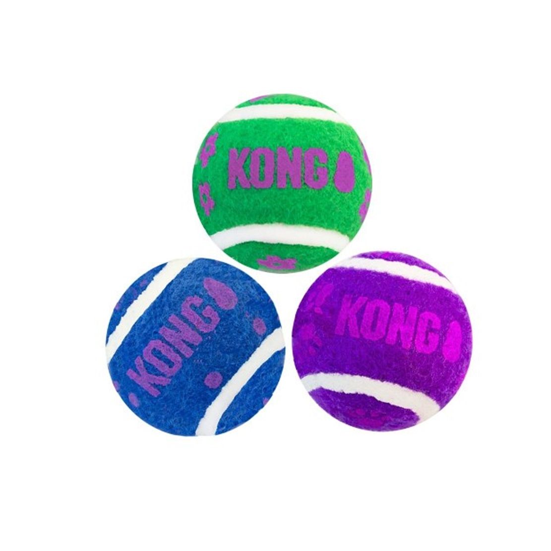 Kong Cat Active Teniske lopte s zvončićem 3 kom