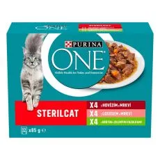 PURINA ONE STERILCAT govedina, losos i puretina u umaku 12 x 85 g