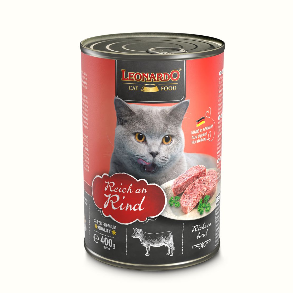 Konzerve za mačke Leonardo, govedina 400 g