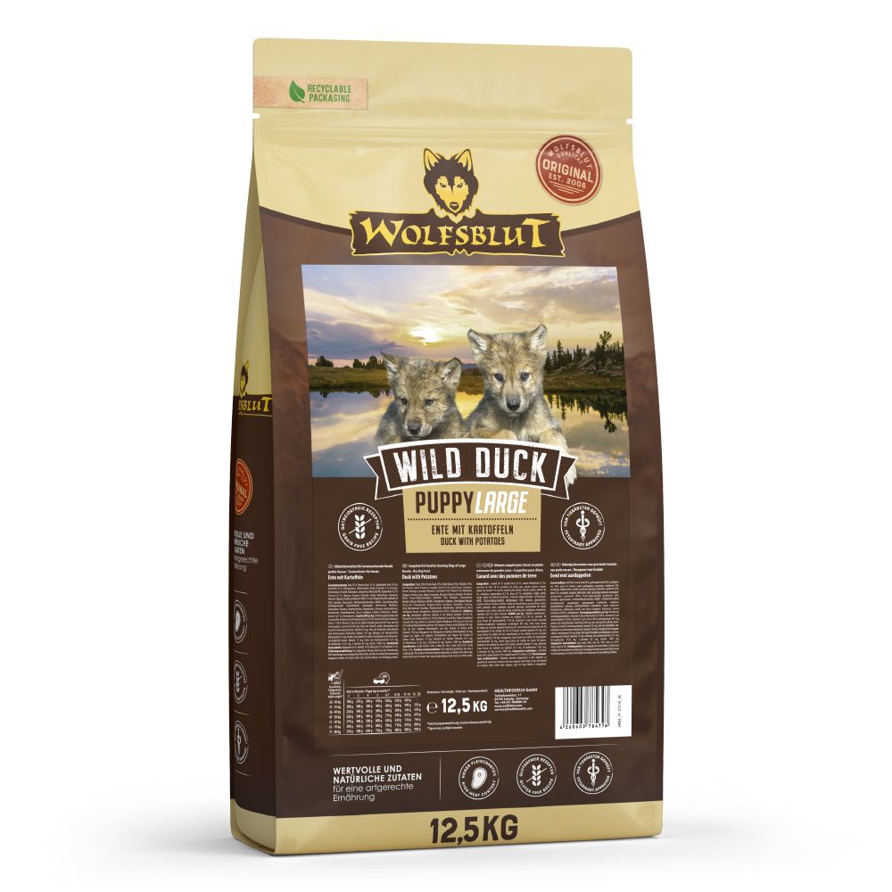 WOLFSBLUT Wild Duck Puppy Large Breed 12,5 kg