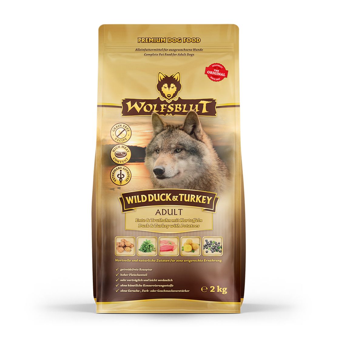 WOLFSBLUT Wild Duck & Turkey Adult 2 kg