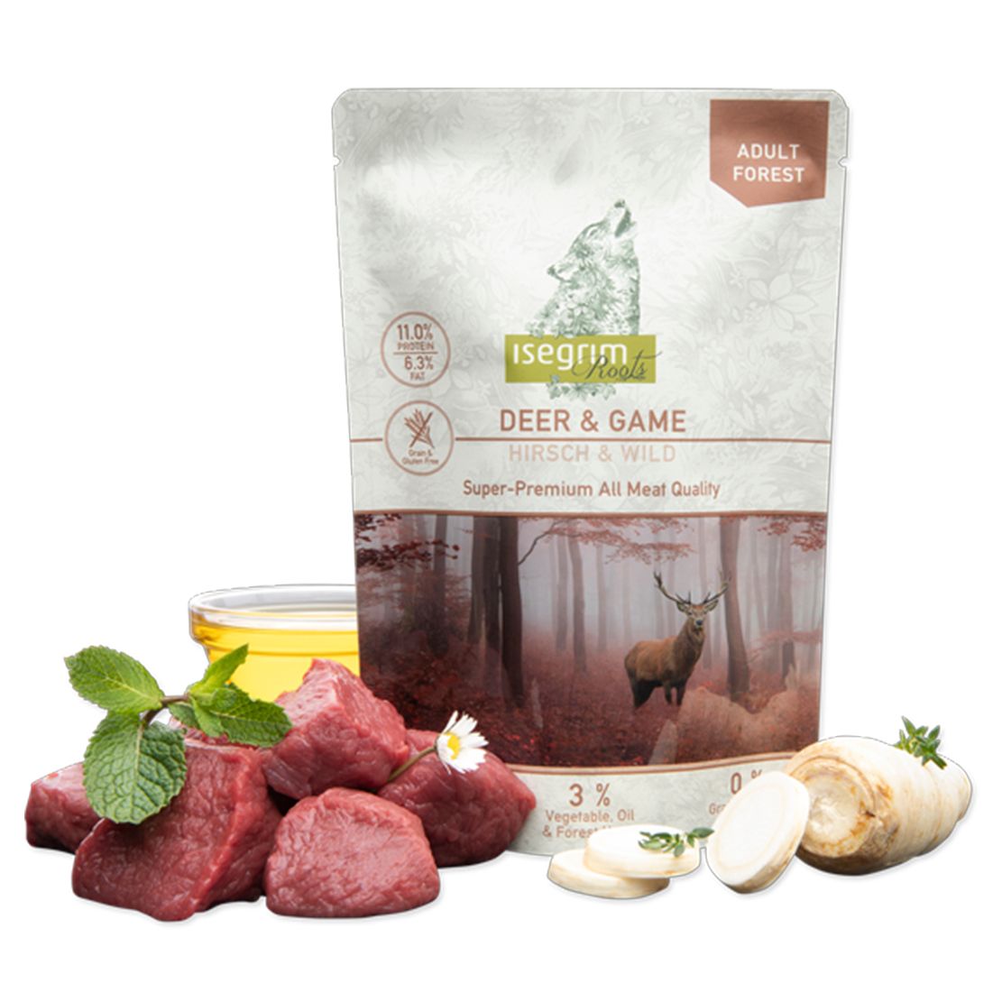 ISEGRIM Roots Adult Deer & Game 410 g