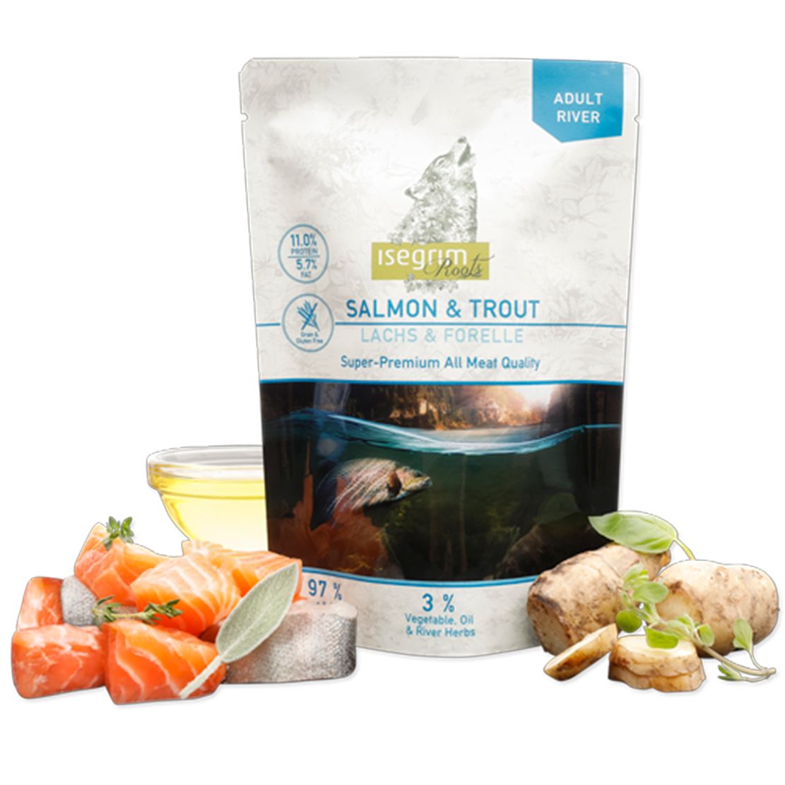 ISEGRIM Roots Adult Salmon & Trout 410 g