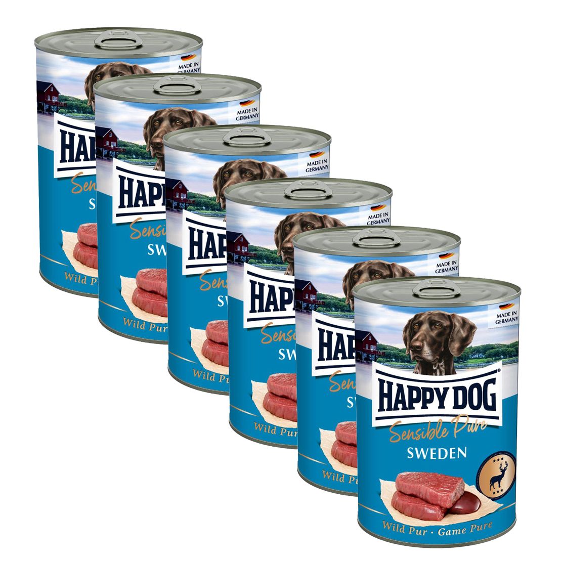 Happy Dog Wild Pur Sweden 6 x 400g / divina