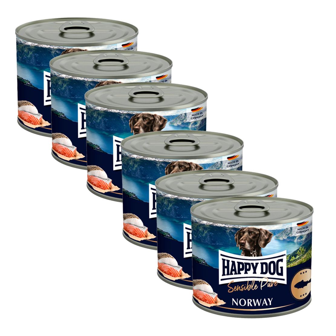 Happy Dog Lachs Pur Norway - 6 x 200 g / losos