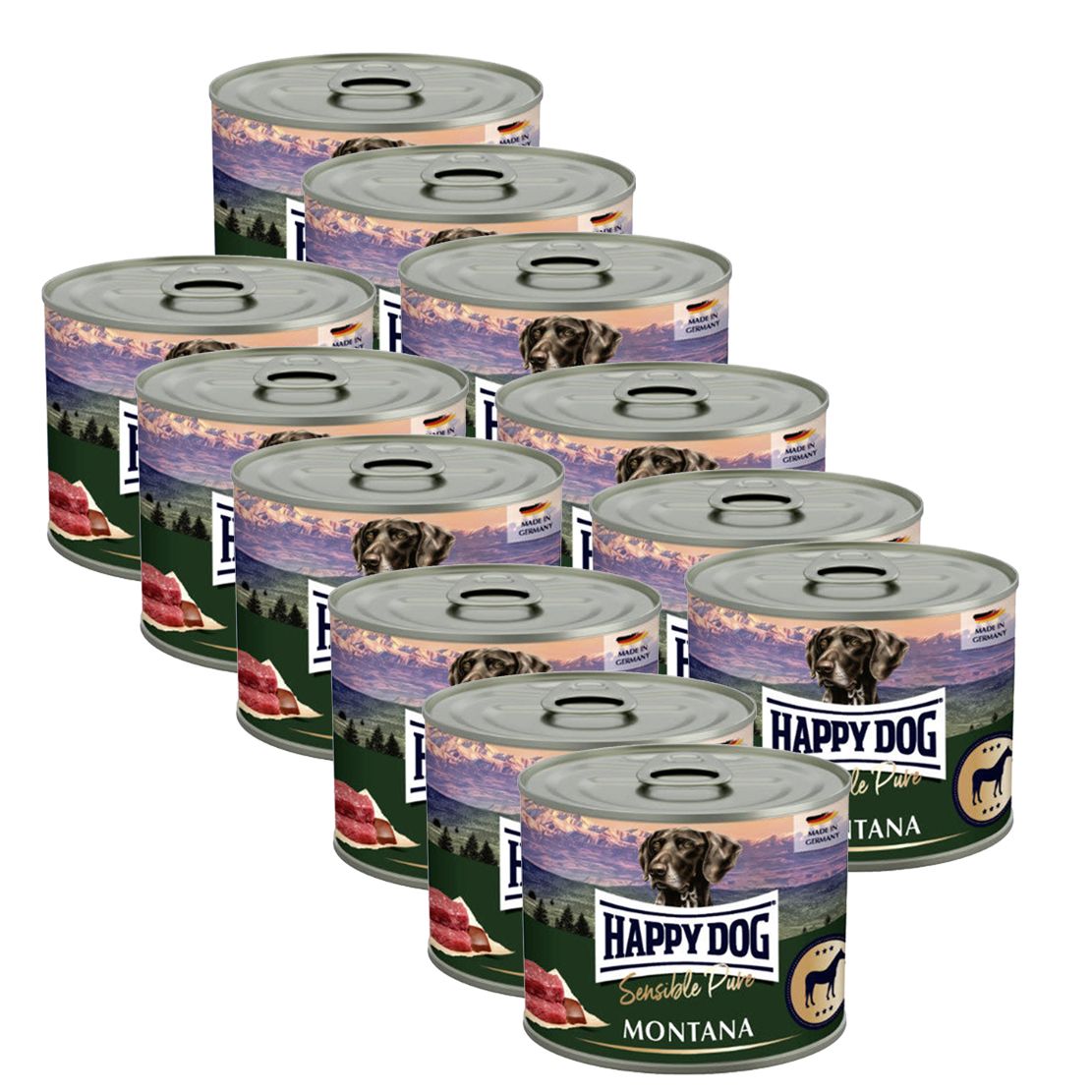 Happy Dog Pferd Pure Montana - 12 x 200 g / konj
