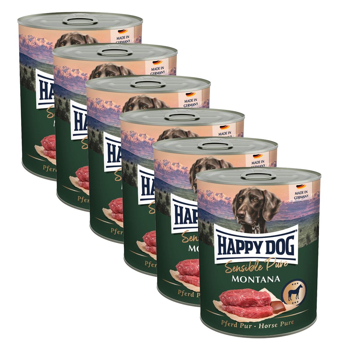 Happy Dog Pferd Pure Montana - 6 x 800 g / konj