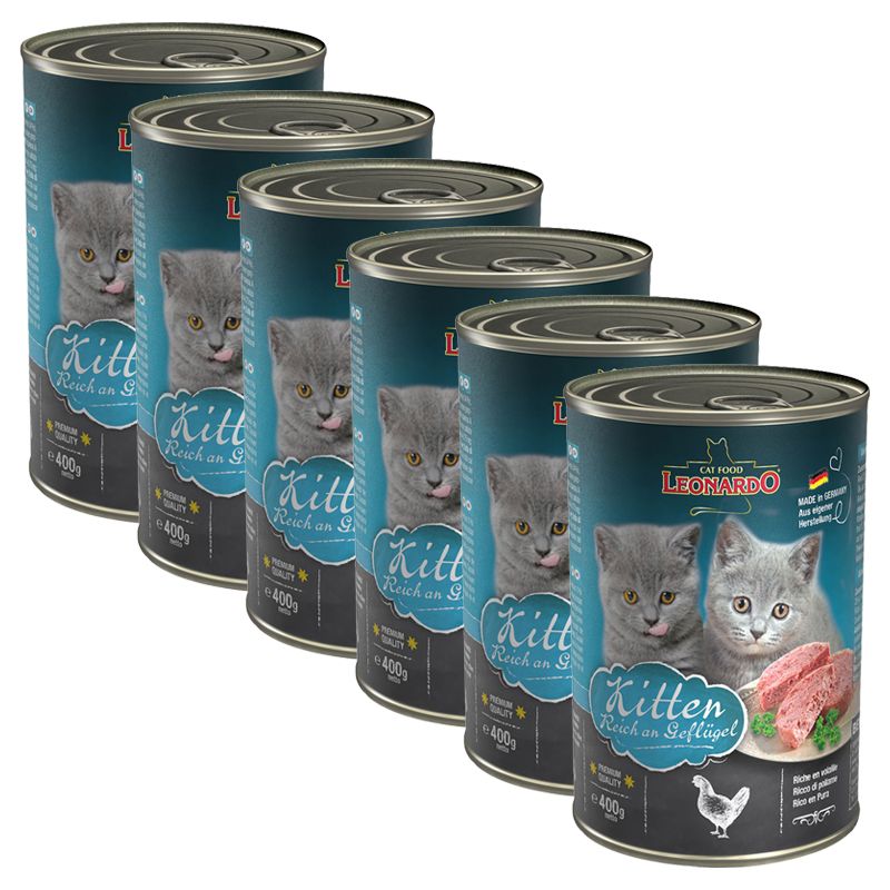 Konzerve za mačiće Leonardo Kitten 6 x 400 g