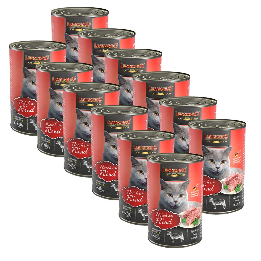 Konzerve za mačke Leonardo, govedina 12 x 400 g