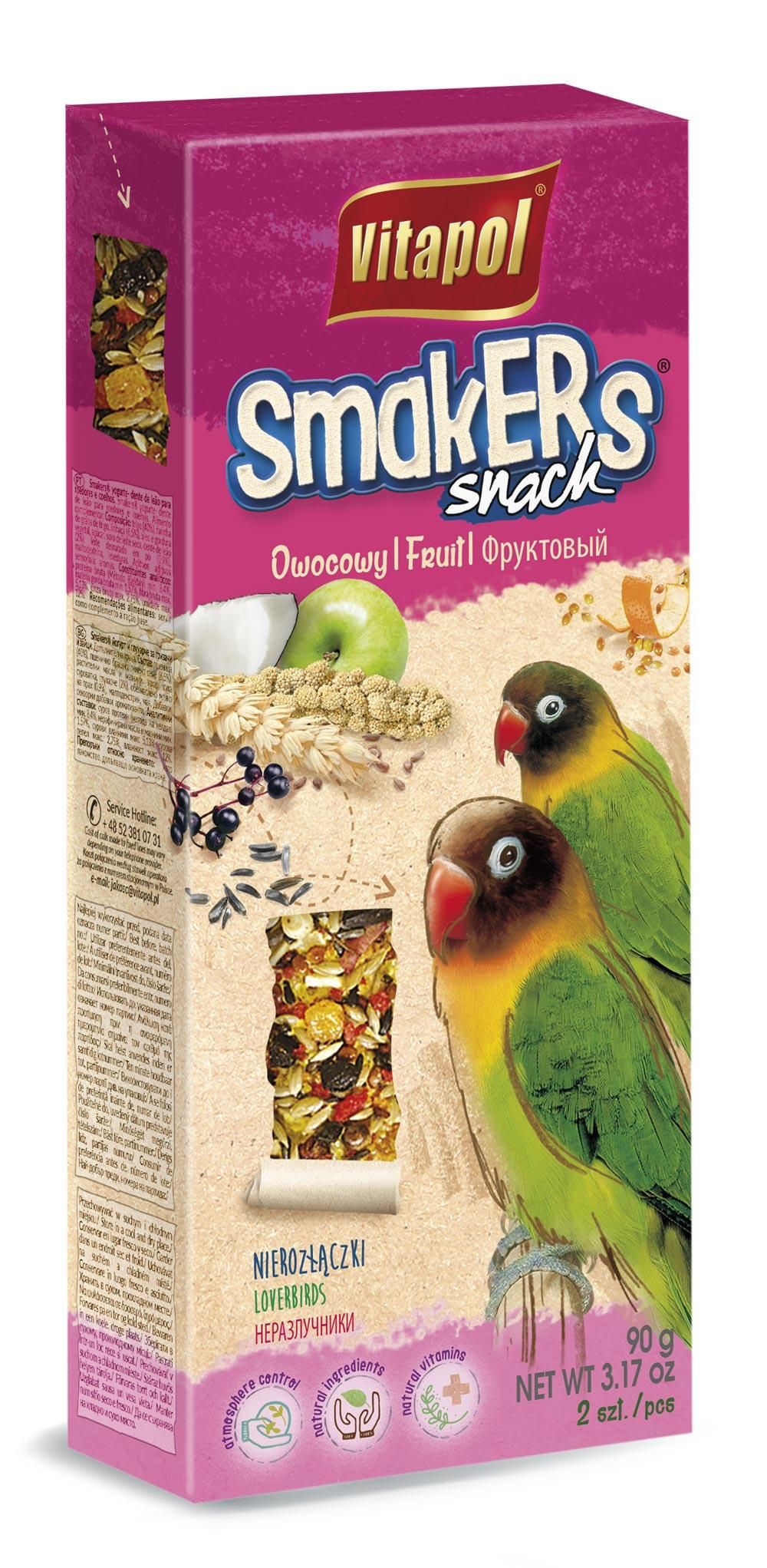 Vitapol Smakers štapići za agapornise - voćni, 2 kom