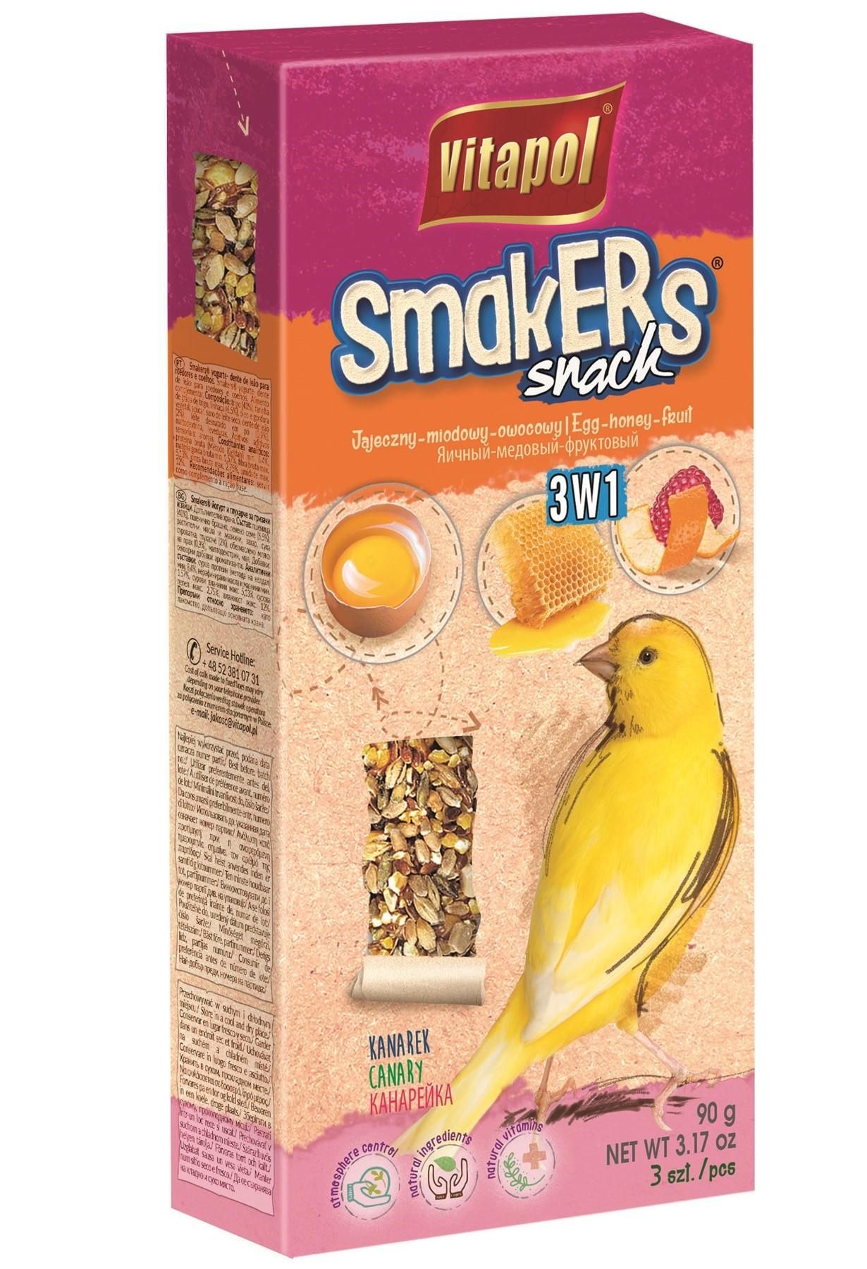 Vitapol Smakers štapići za kanarince - MIX, 3 kom