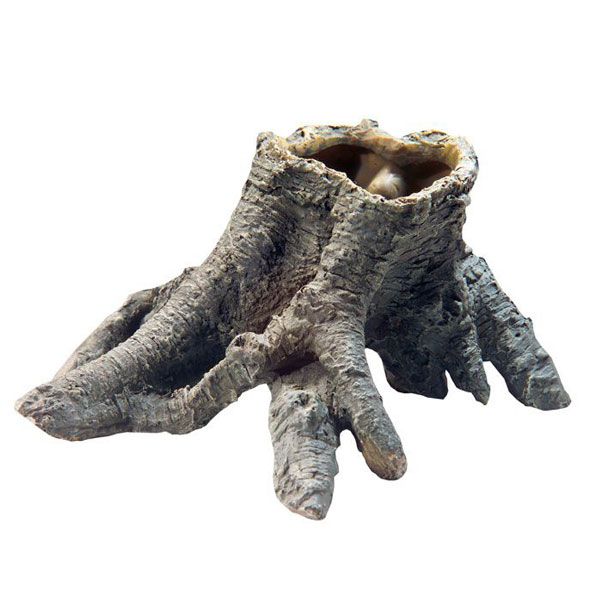 Dekoracija za akvarij - šuplja debla drveta, 29x22x15cm