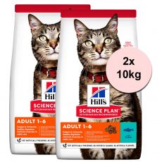 Hill's Science Plan suho krmivo za odrasle mačke s tunom 2 x 10 kg