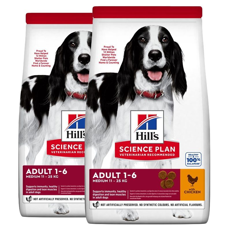 Hill's Science Plan Canine Adult Medium Piletina 2 x 14 kg