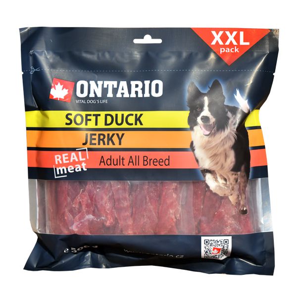 Ontario Adult Soft Duck XXL - mekani trakci od patke, 500 g