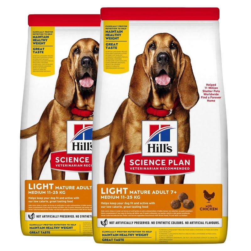 Hill's Science Plan Canine Mature Adult Light 7+ Piletina 2 x 14 kg