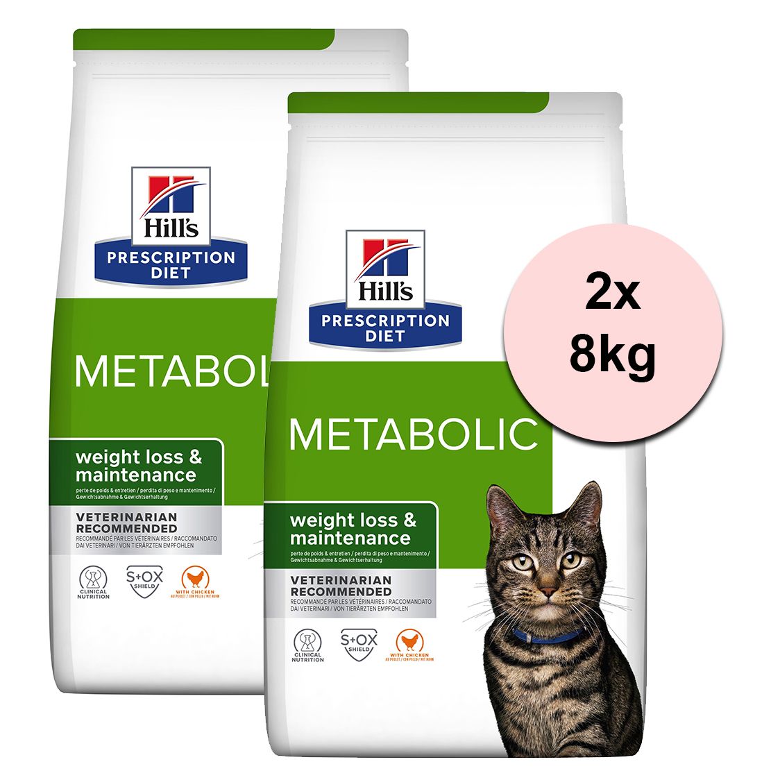 Hill's Prescription Diet Metabolic Regulacija tjelesne mase suho krmivo za mačke 2 x 8 kg