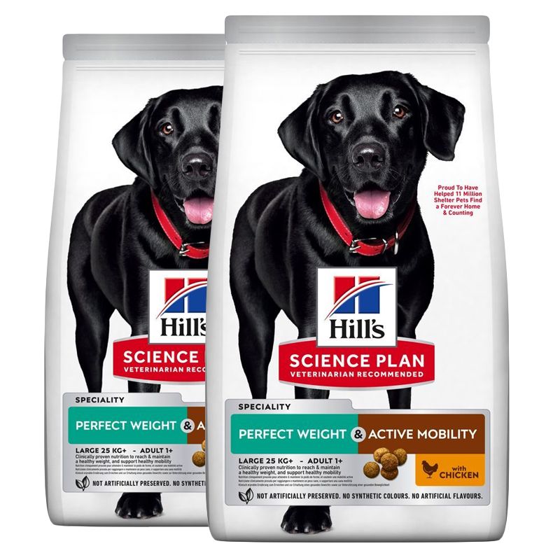Hill's Science Plan Perfect Weight Active za velike odrasle pse s piletinom 2 x 12 kg
