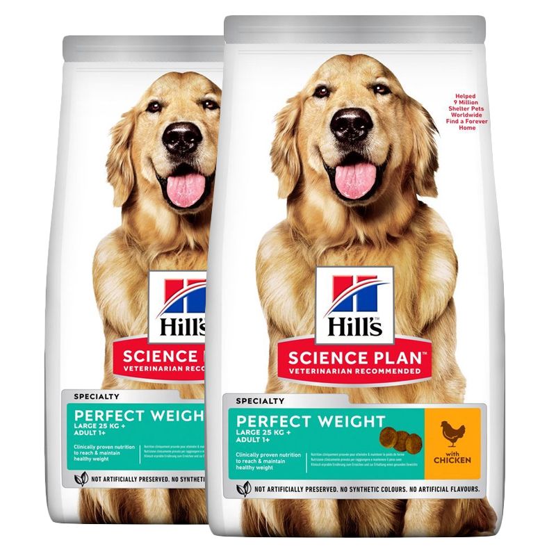 Hill's Science Plan Perfect Weight za velike odrasle pse s piletinom 2 x 12 kg