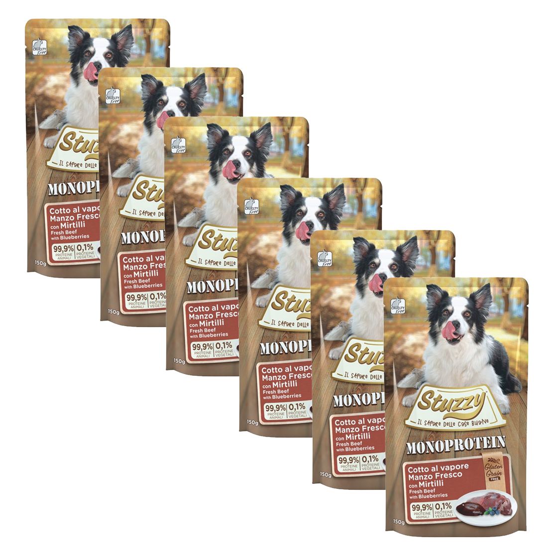 Stuzzy Monoprotein Govedina s borovnicama 6 x 150 g