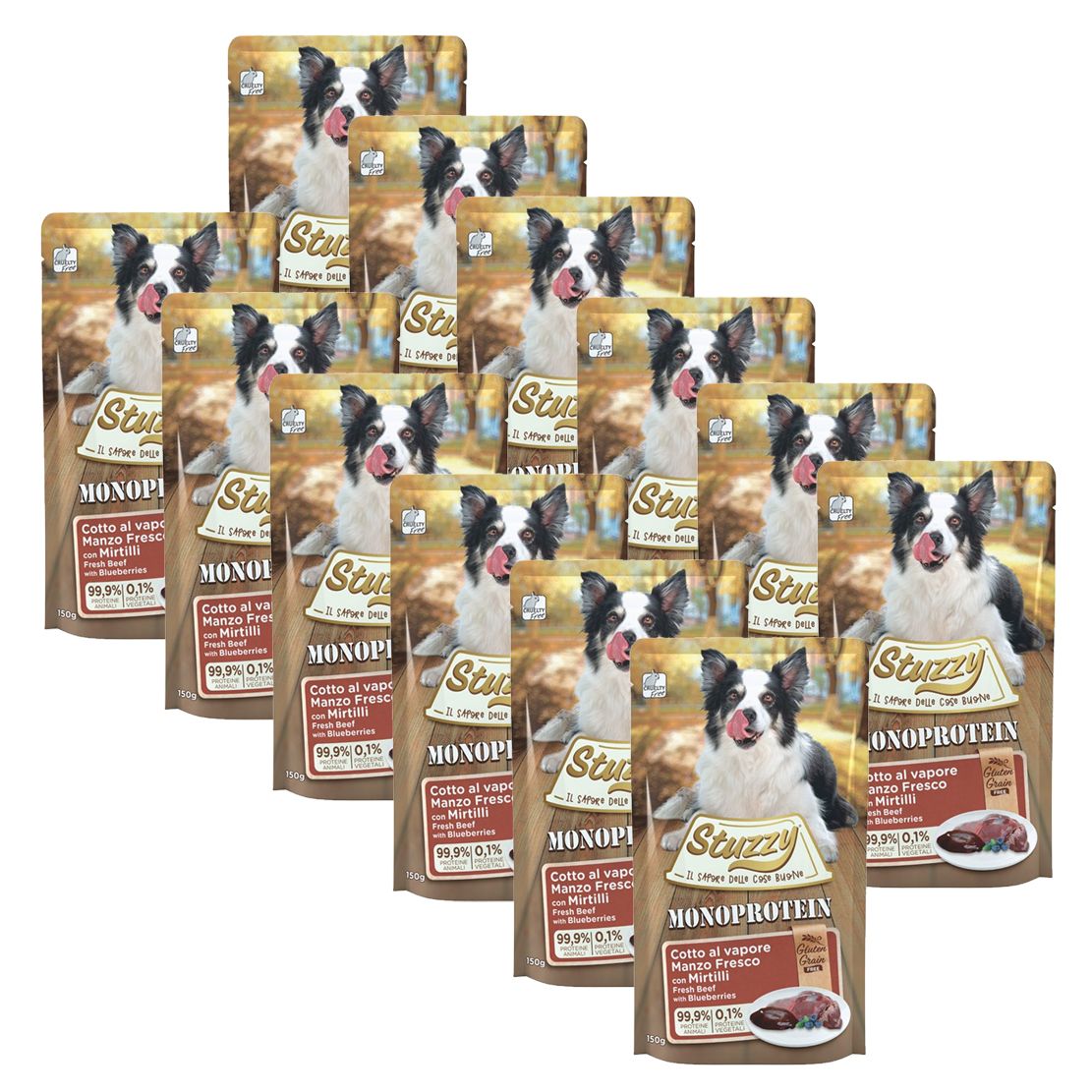 Stuzzy Monoprotein Govedina s borovnicama 12 x 150 g