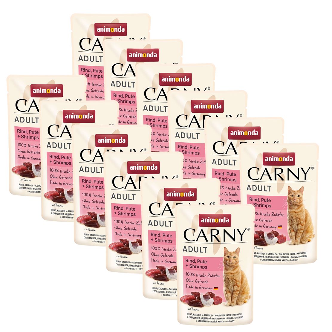 Animonda CARNY Cat Adult govedina, puretina + škampi 12 x 85 g