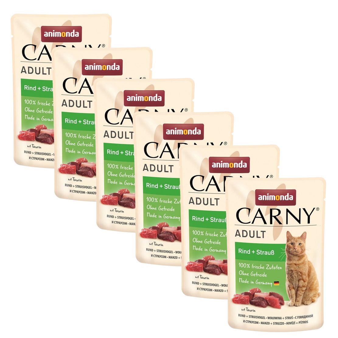 Animonda CARNY Cat Adult govedina + noje 6 x 85 g