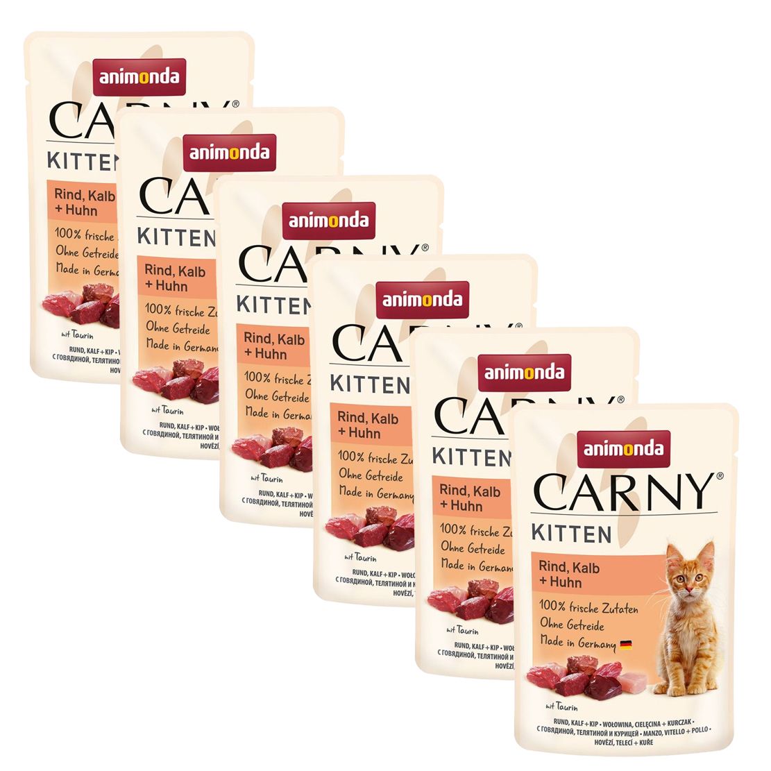 Animonda CARNY Cat Kitten govedina, telecina + piletina 6 x 85 g