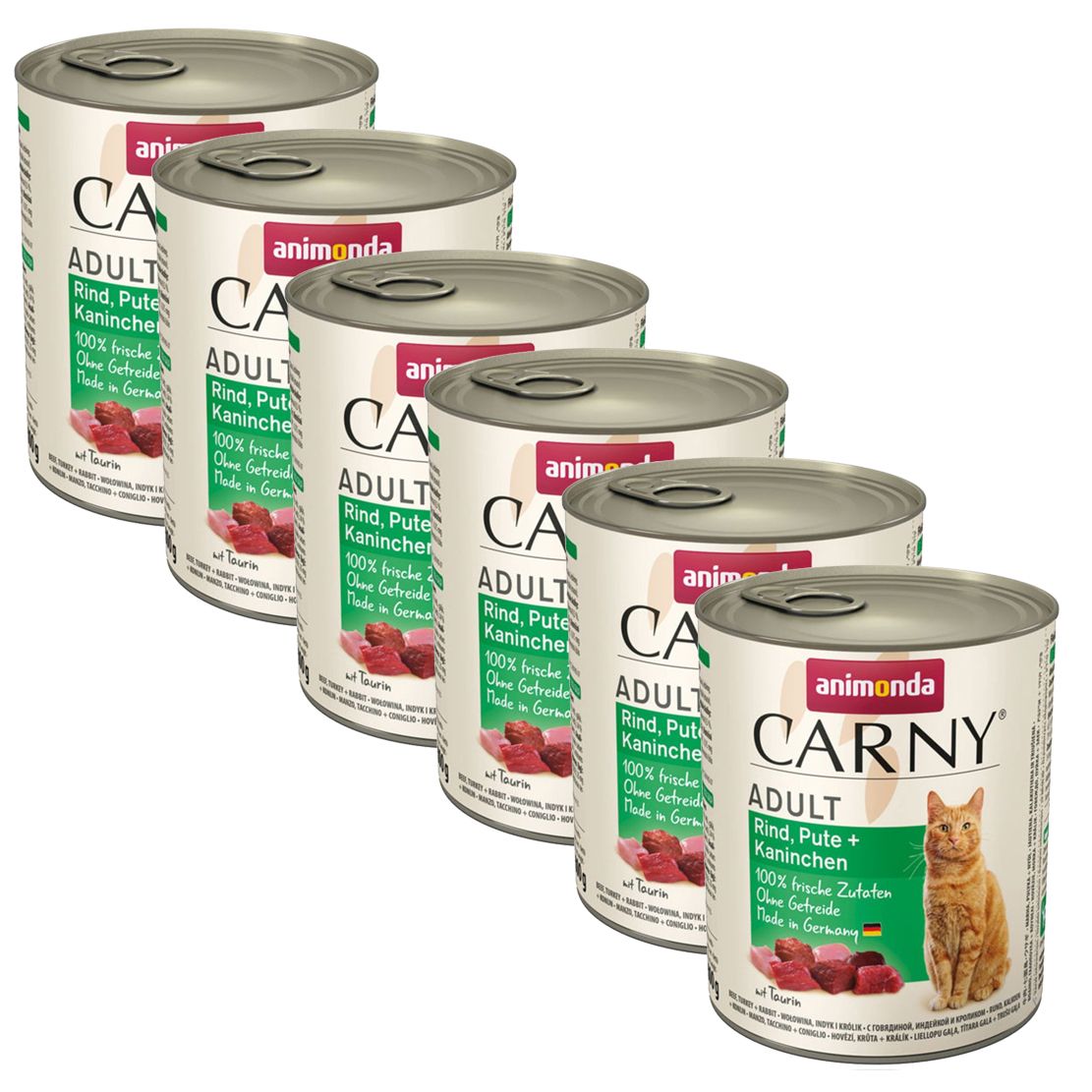 Animonda CARNY Cat Adult govedina, puretina + zec 6 x 800 g