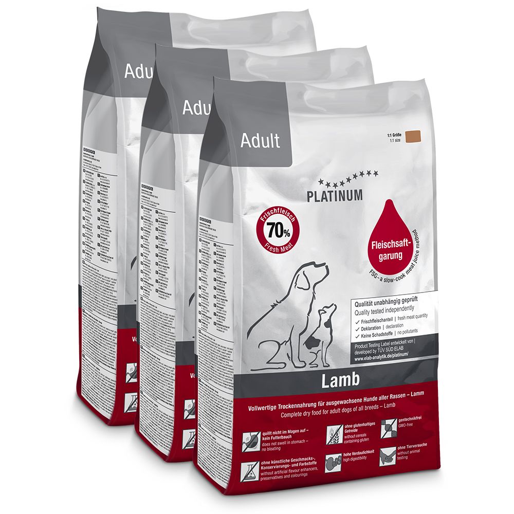 Platinum Natural Adult Lamb & Rice 15 kg