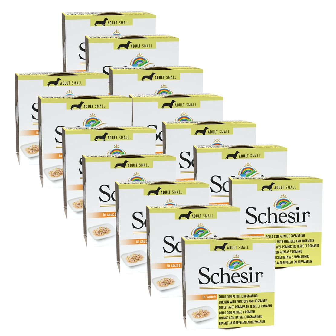 Schesir dog Adult - piletina, krumpir i ružmarin 14 x 85 g