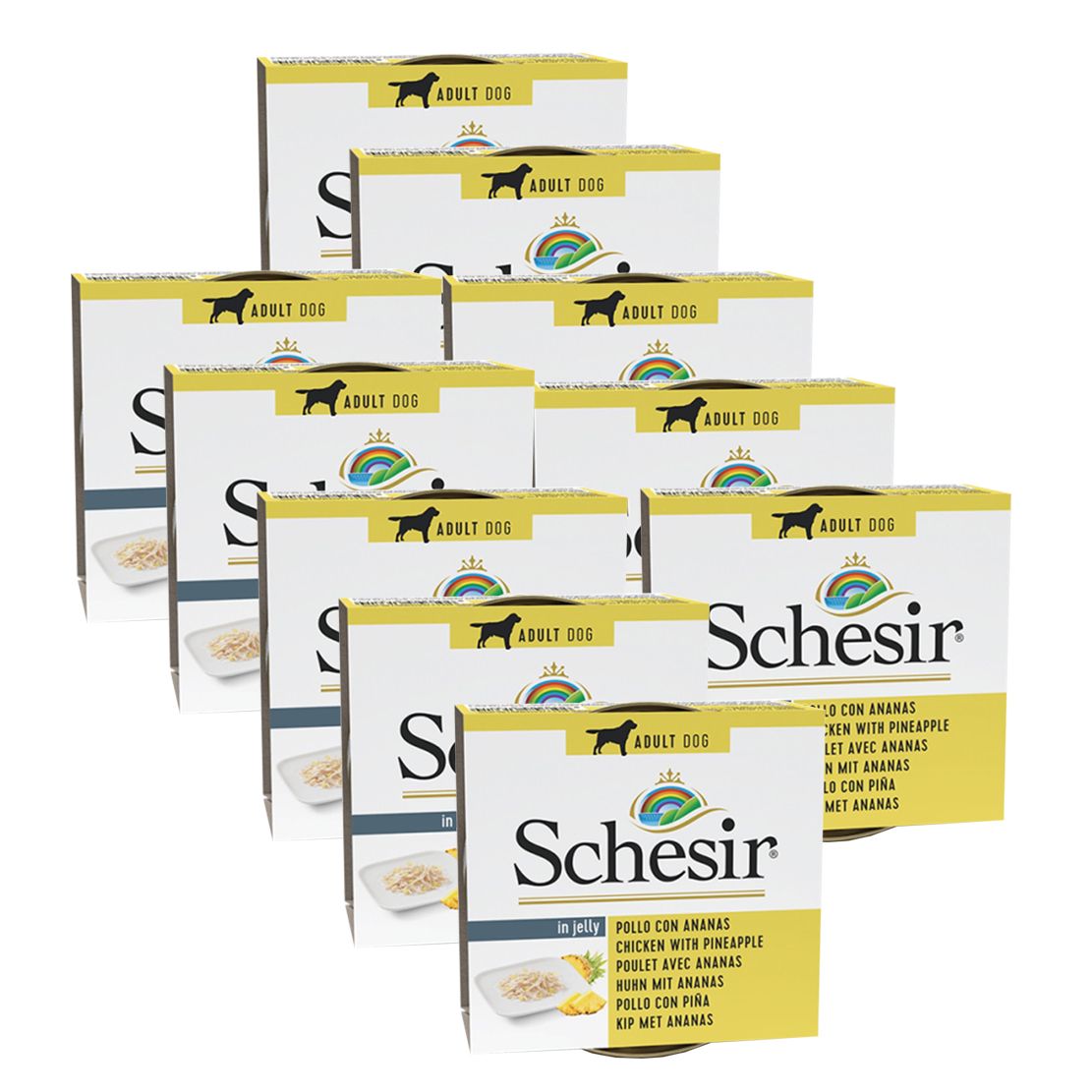 Schesir dog Adult - piletina s ananasom 10 x 150 g