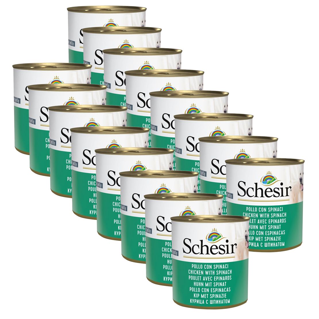 Schesir dog Adult - piletina sa špinatom 16 x 285 g