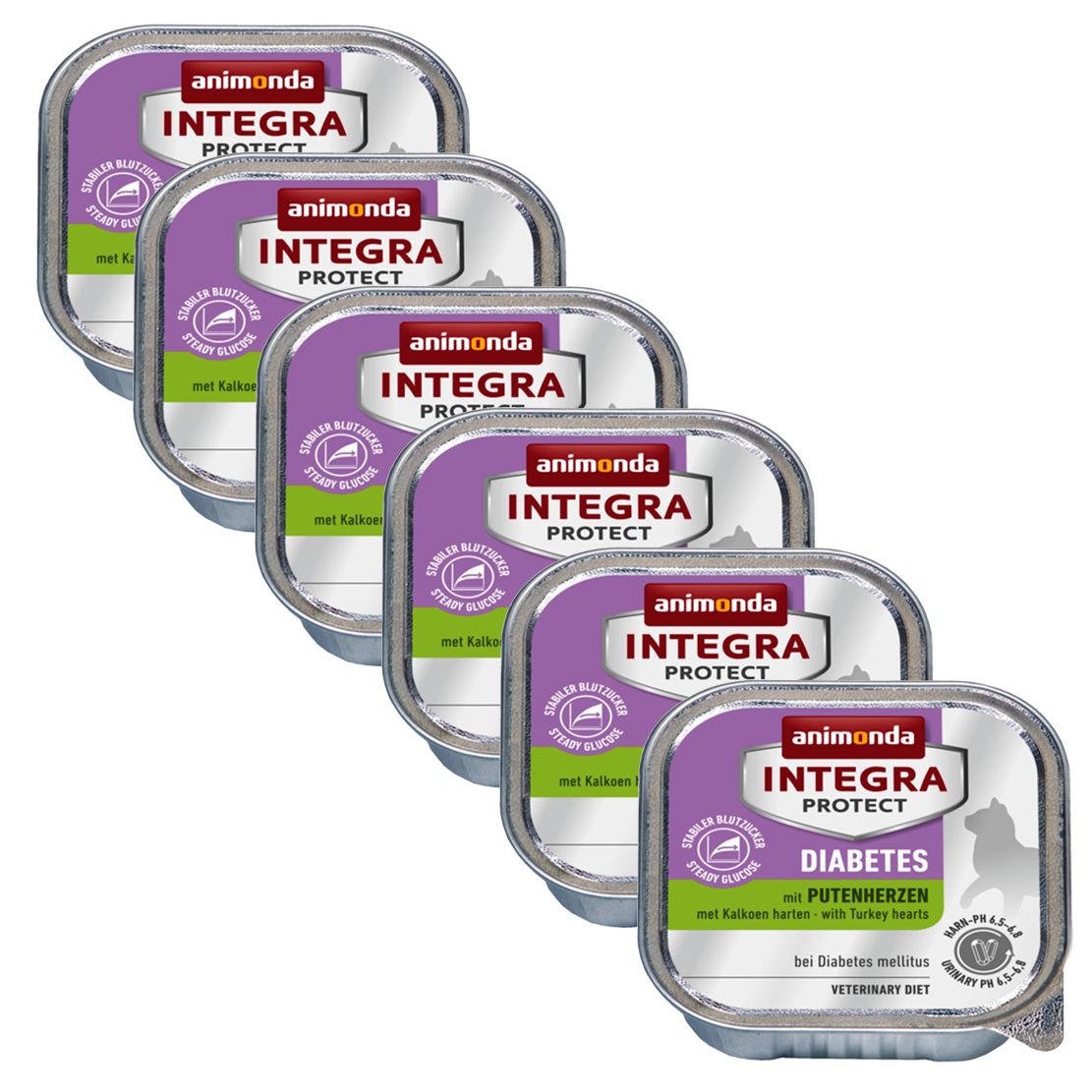 Animonda Integra Protect Cat Diabetes - pureća srca 6 x 100g